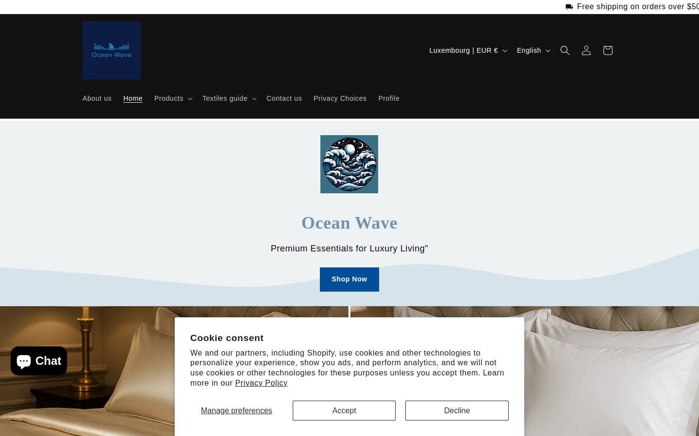 oceanwavemarketing.com homepage screenshot