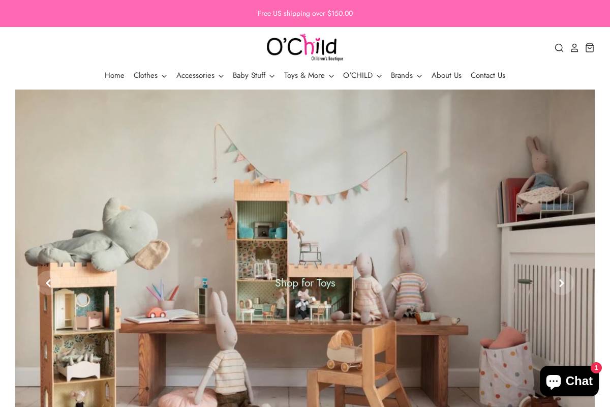 ochildboutique.com homepage screenshot