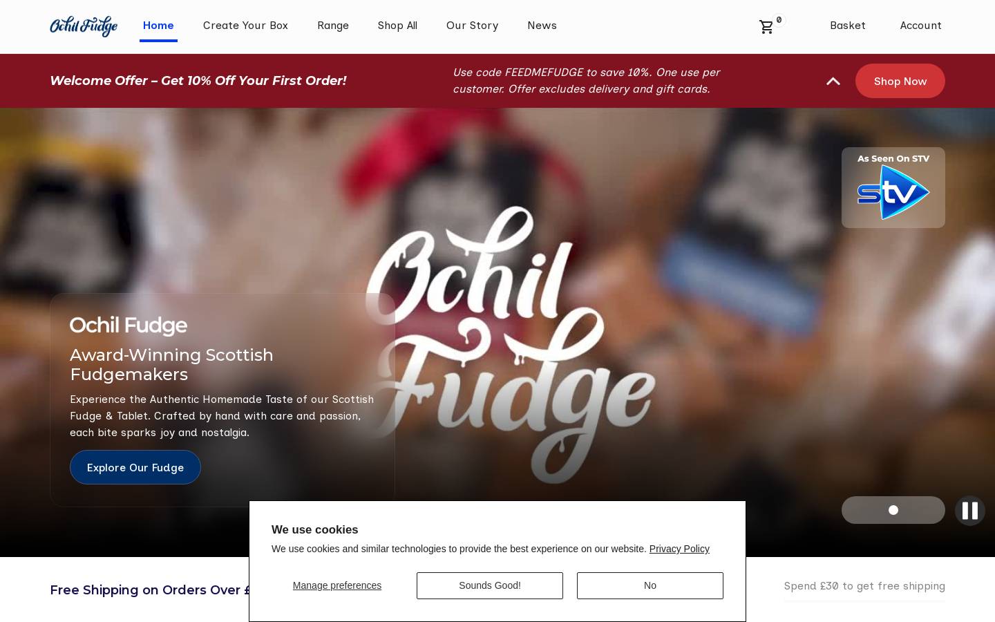ochilfudgepantry.co.uk homepage screenshot