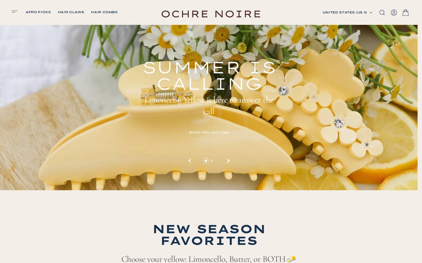 ochrenoire.com homepage screenshot