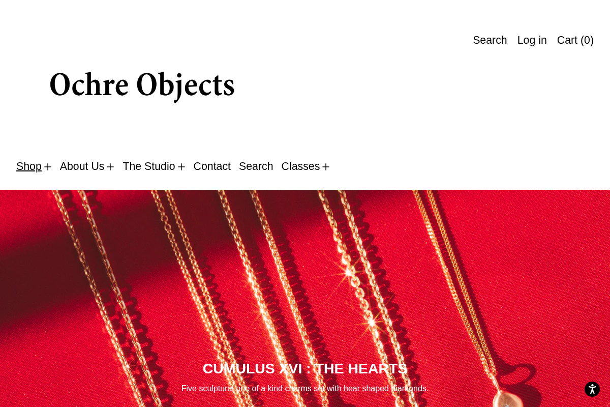 Ochre Objects homepage screenshot