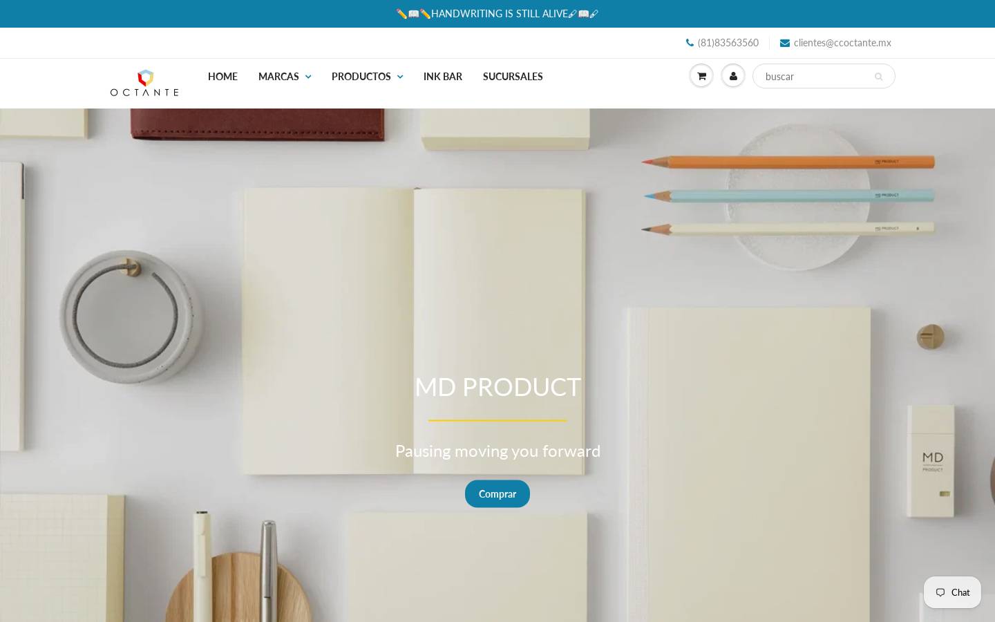 octante.mx homepage screenshot