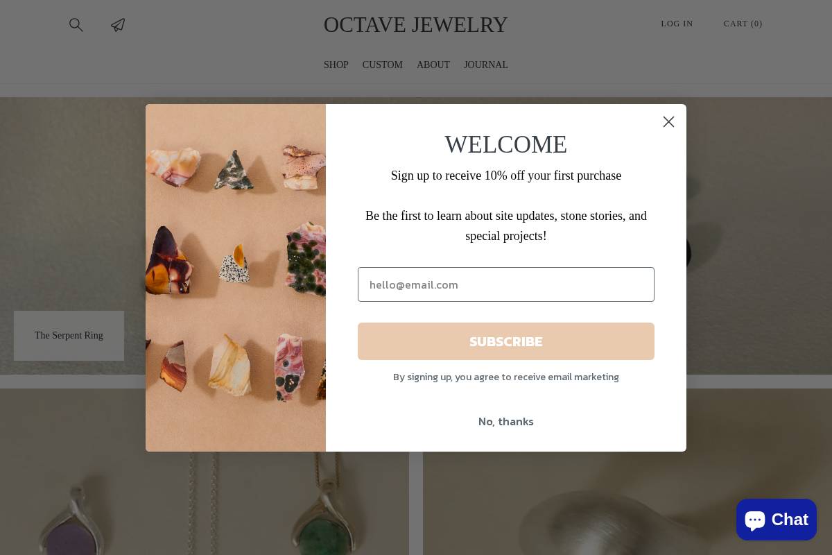 octavejewelry.com homepage screenshot