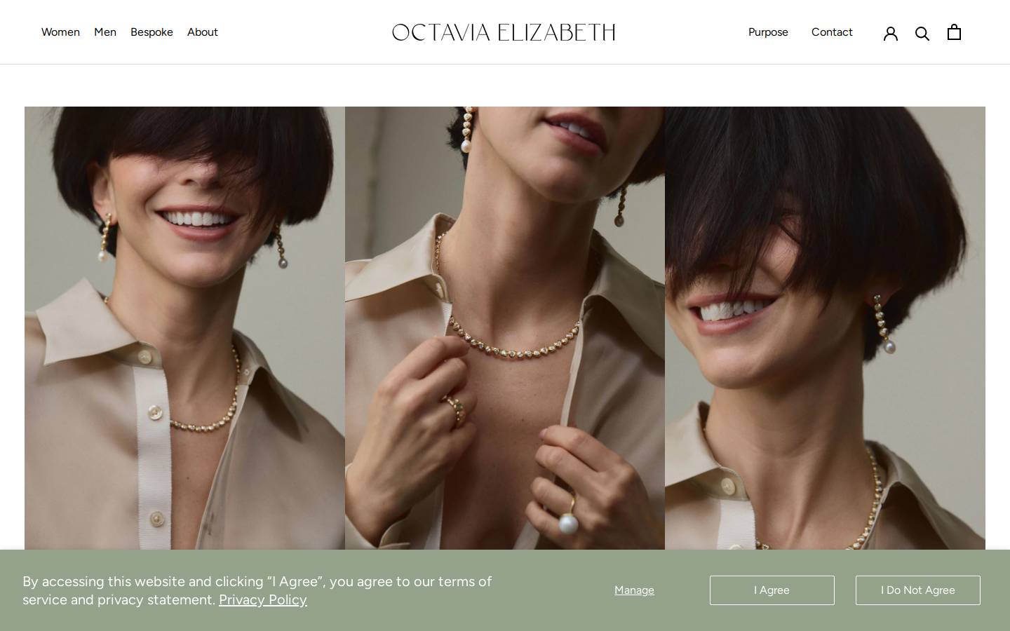 octaviaelizabeth.com homepage screenshot