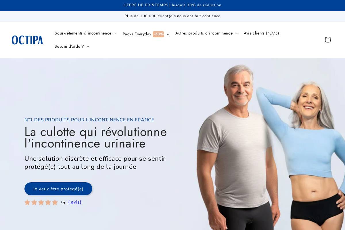 Octipa homepage screenshot