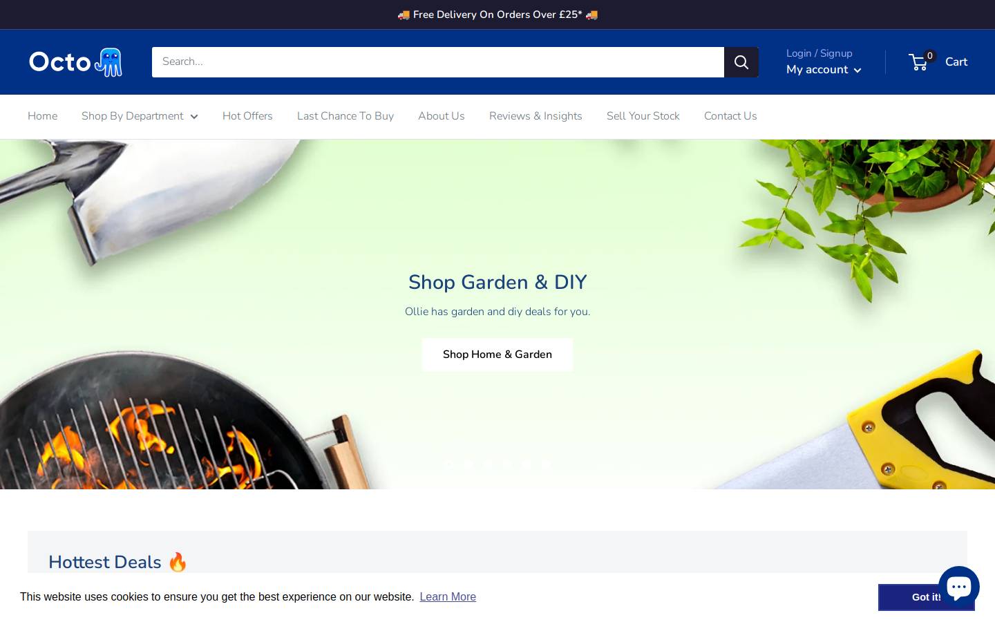 Octo.co.uk homepage screenshot
