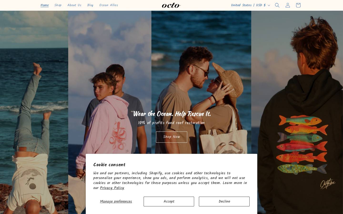 octotribe.com homepage screenshot