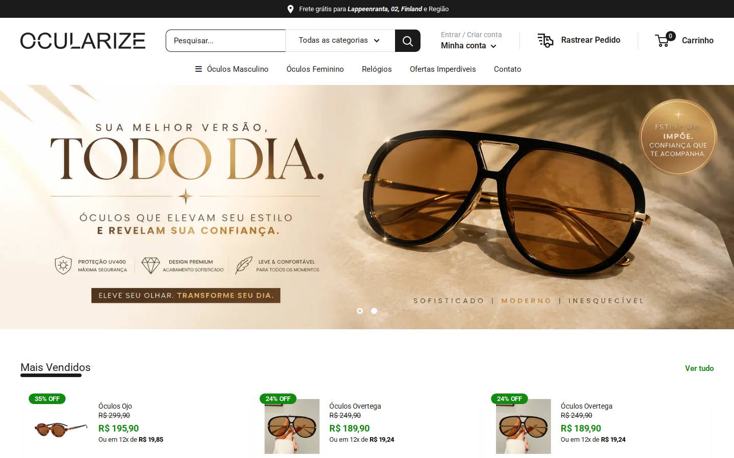 ocularize.com.br homepage screenshot
