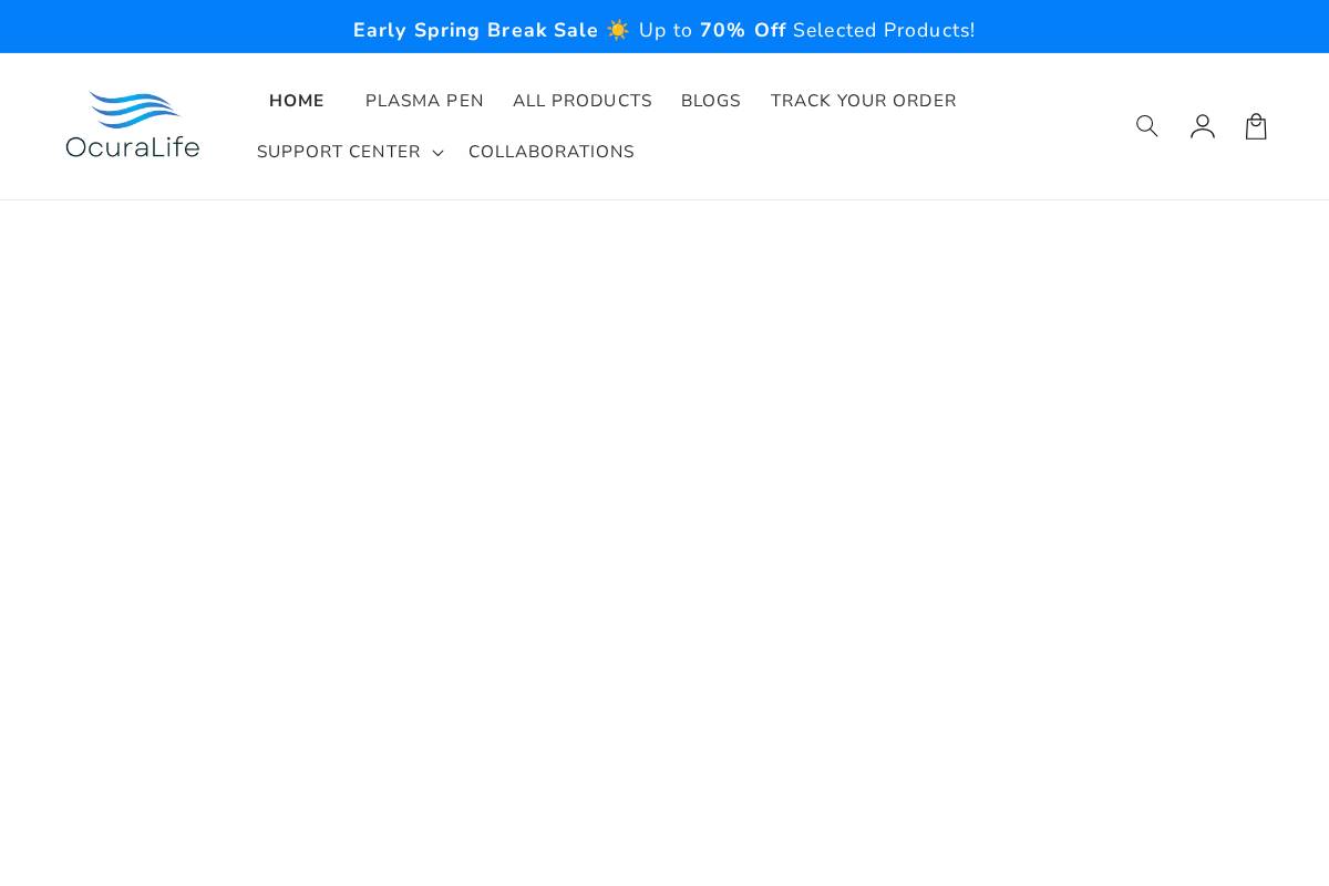 OcuraLife homepage screenshot