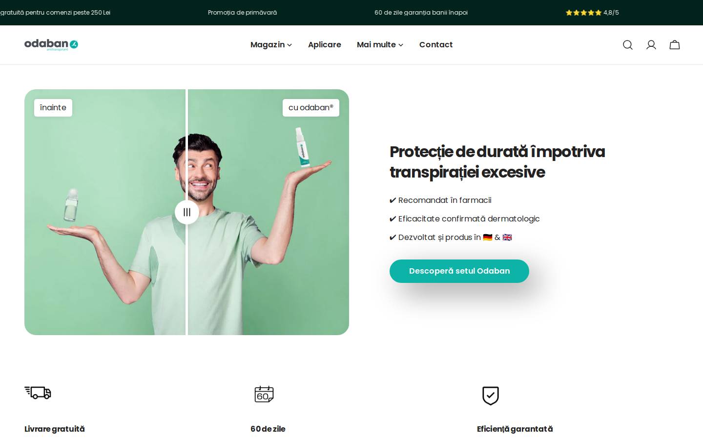 odaban.ro homepage screenshot