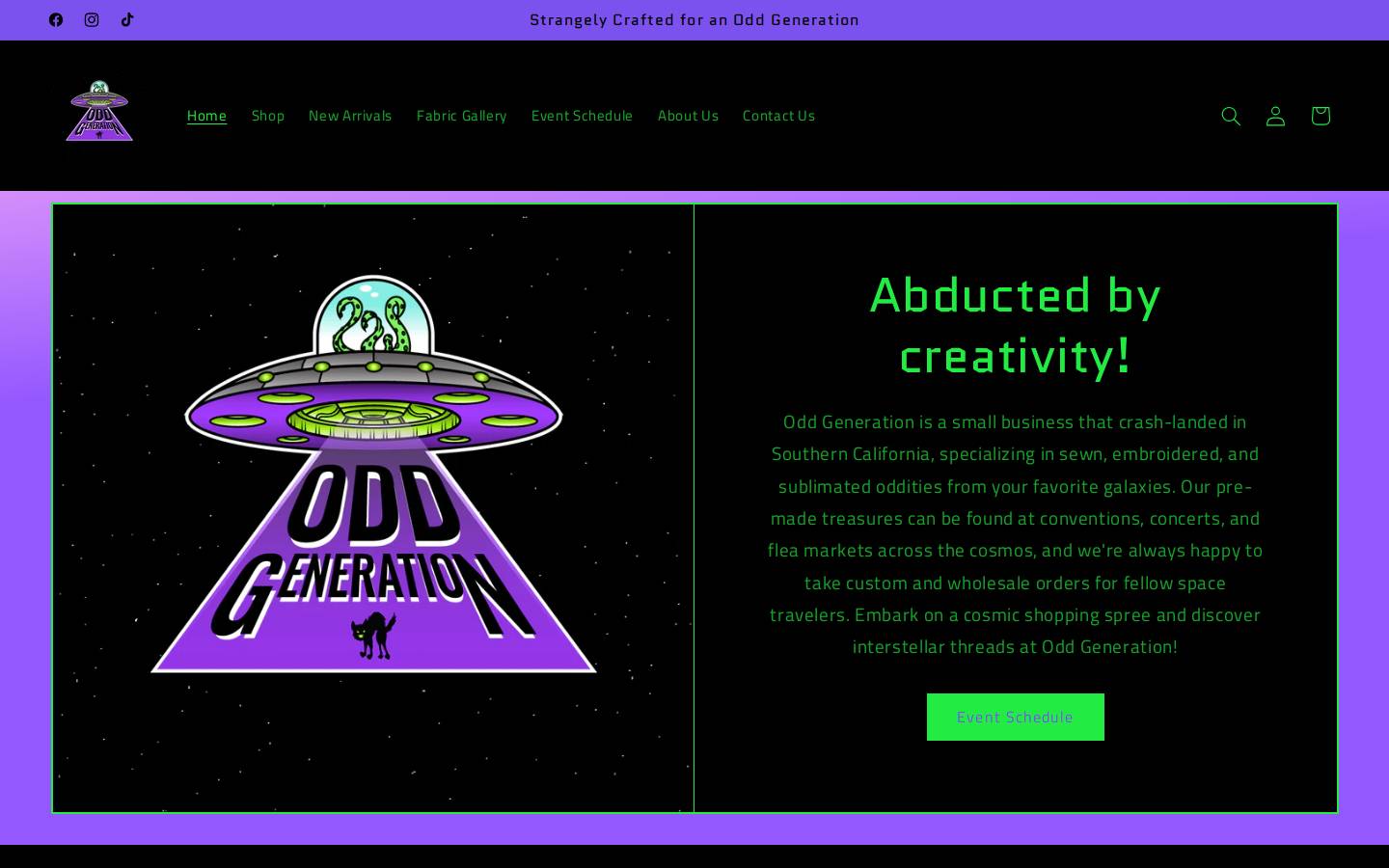odd-generation.com homepage screenshot