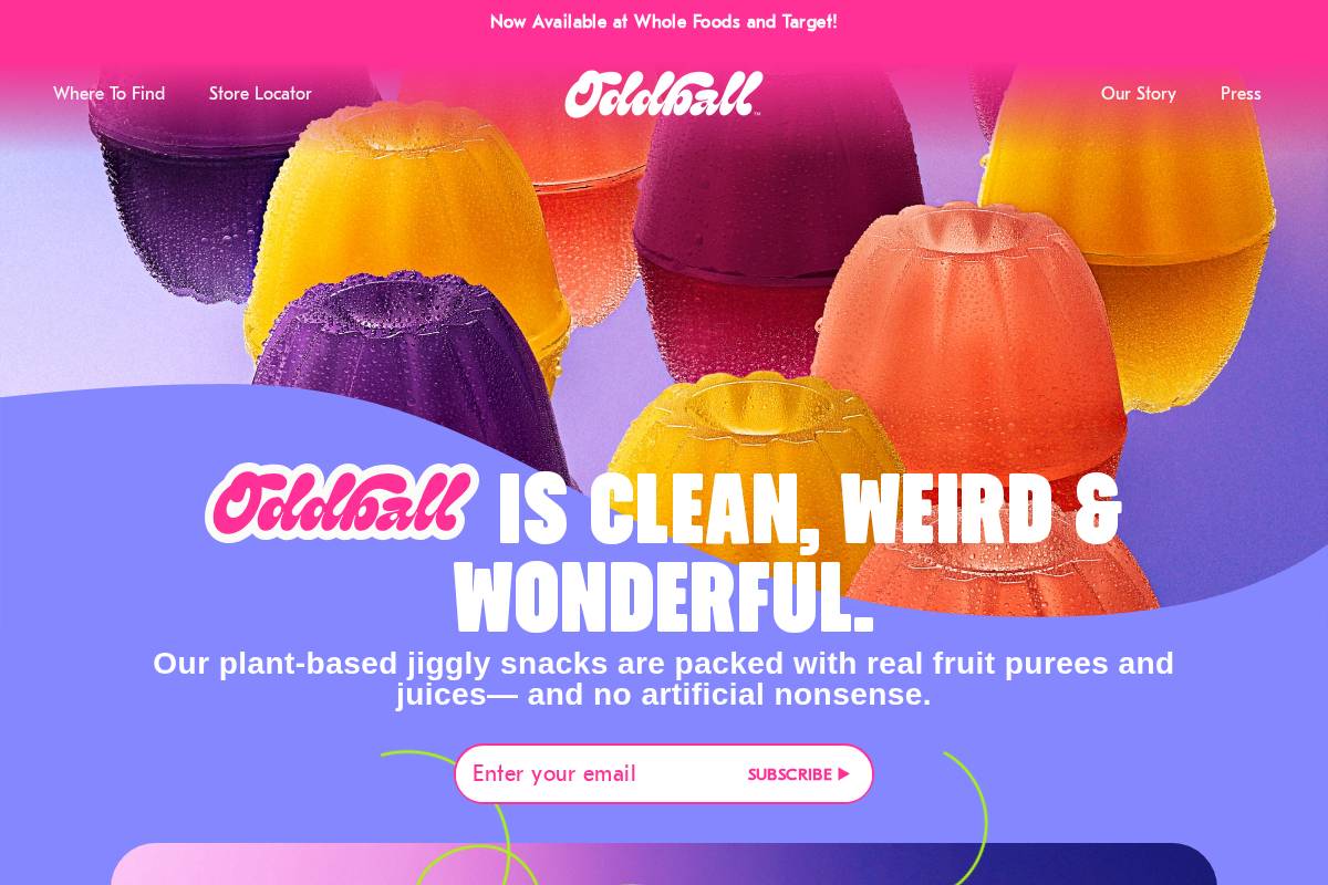 Oddball.com homepage screenshot