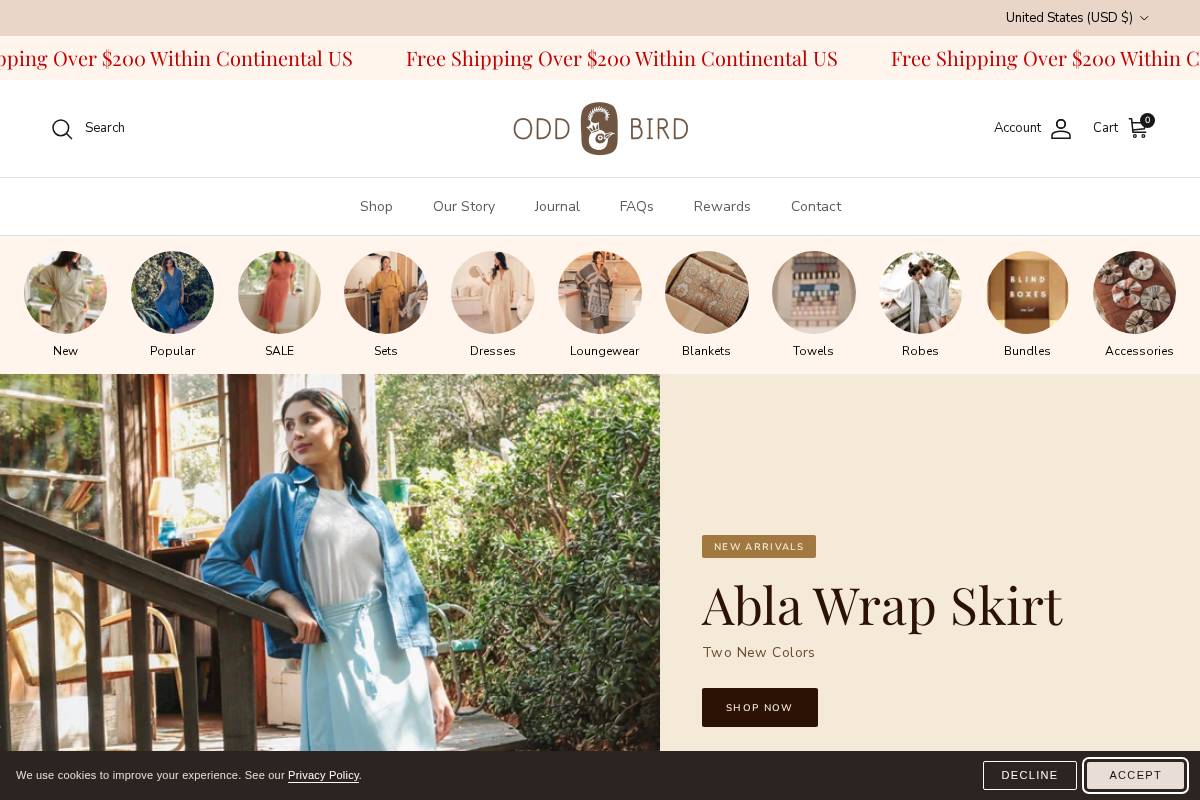 oddbirdco.com homepage screenshot