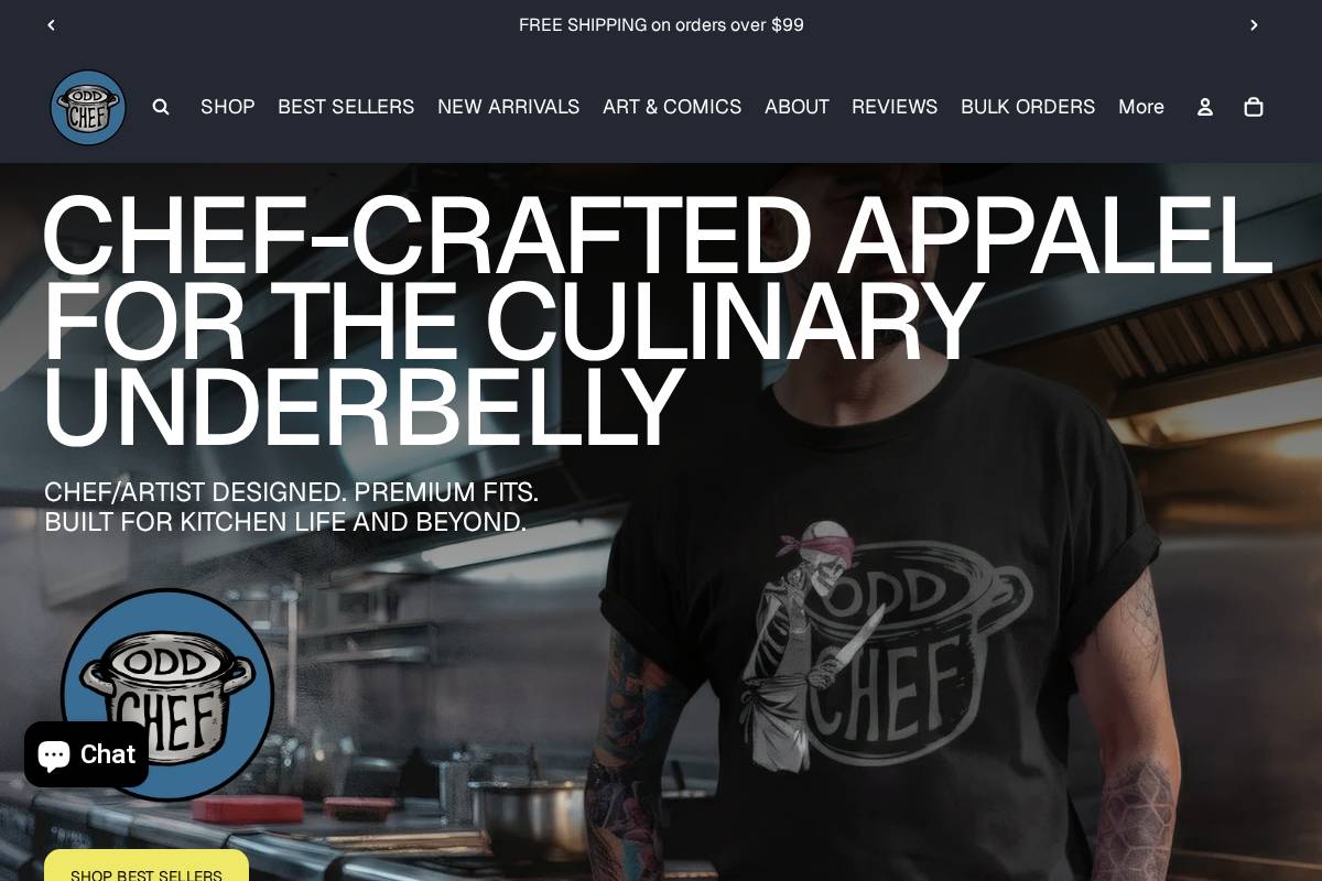oddchef.shop homepage screenshot