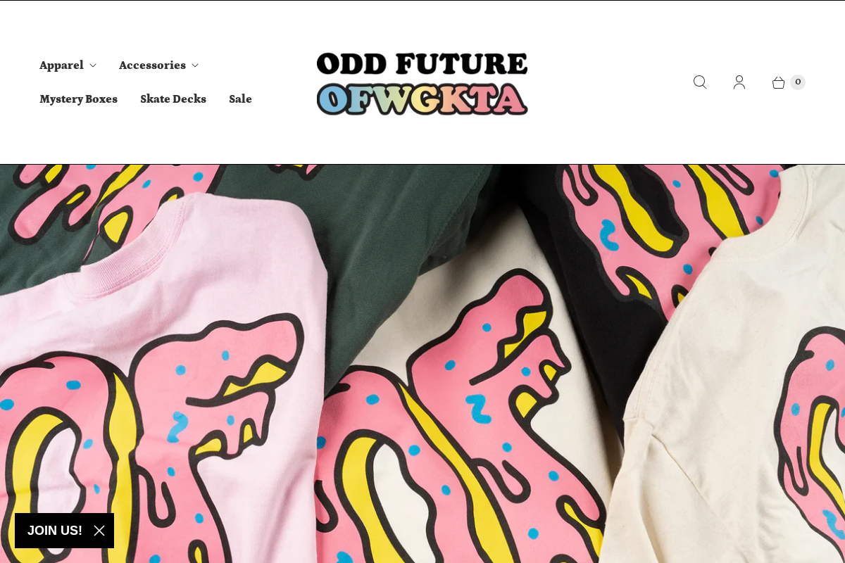 Odd Future OFWGKTA homepage screenshot