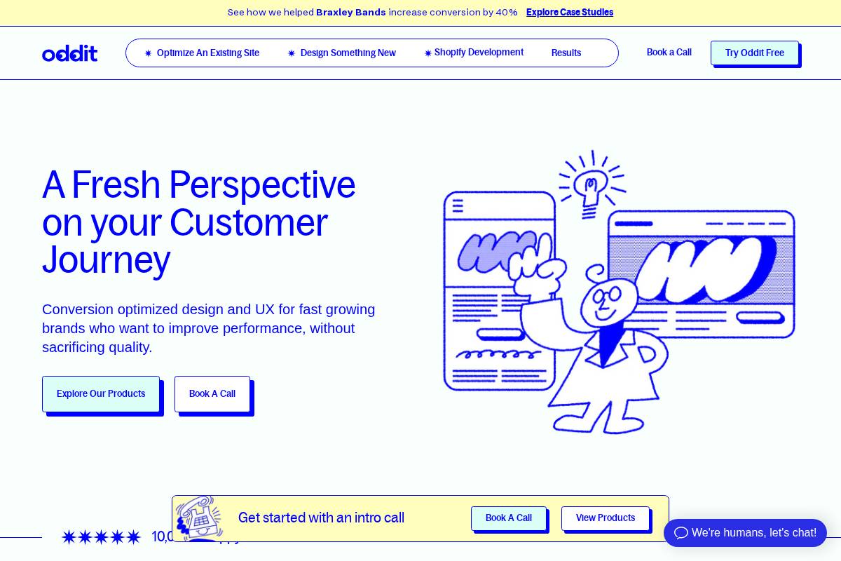 oddit.co homepage screenshot
