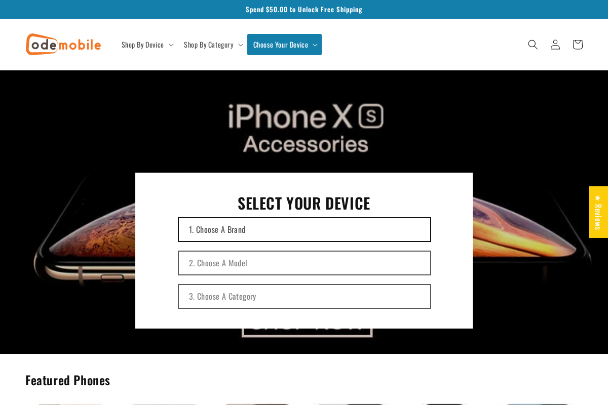 Odemobile homepage screenshot