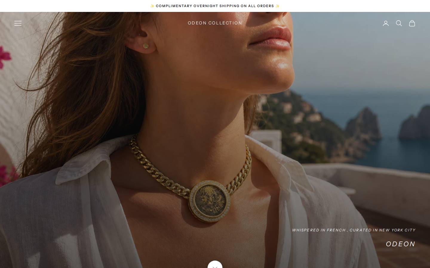 odeoncollection.com homepage screenshot