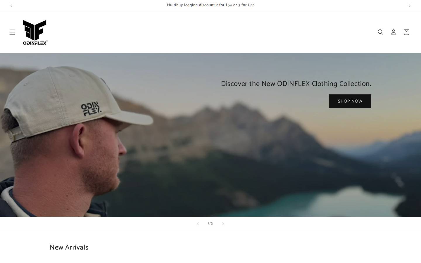 Odinflex homepage screenshot