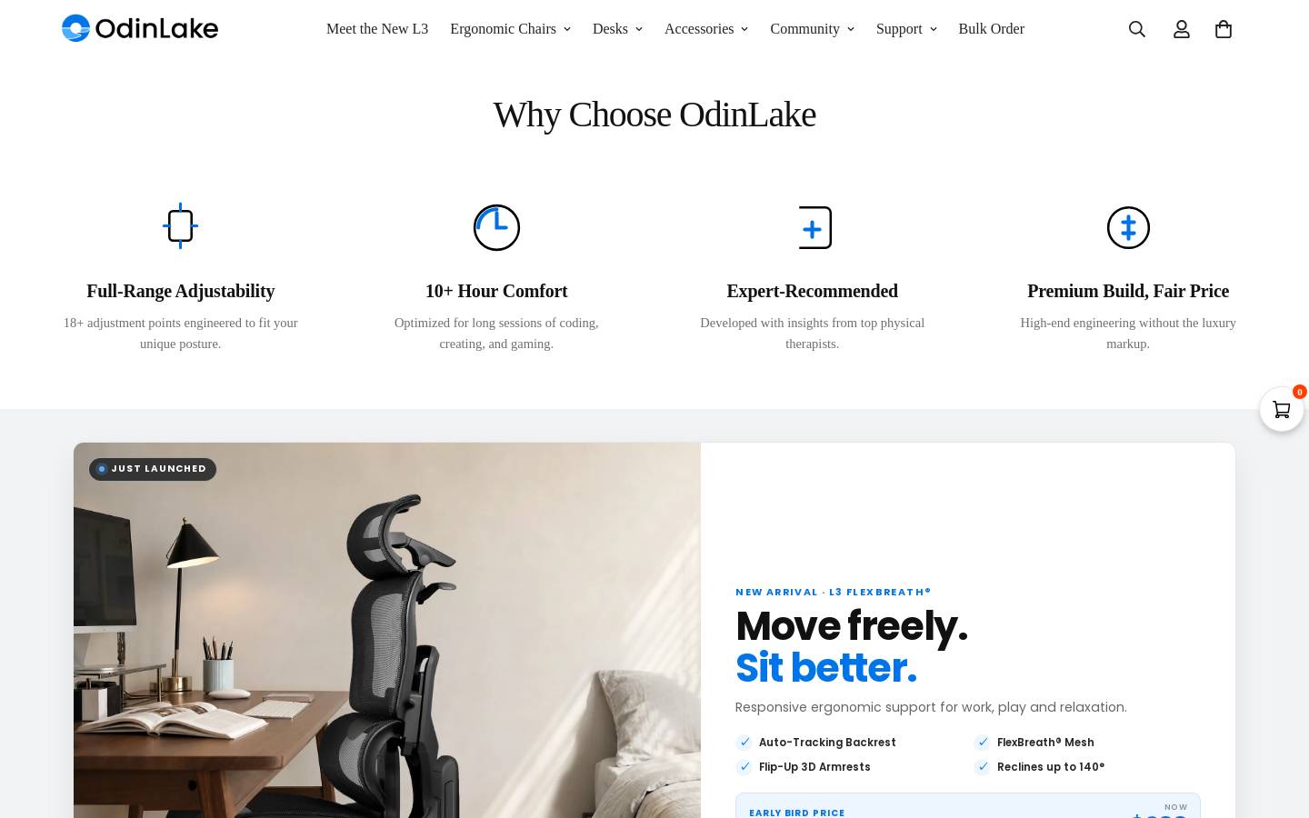 OdinLake homepage screenshot