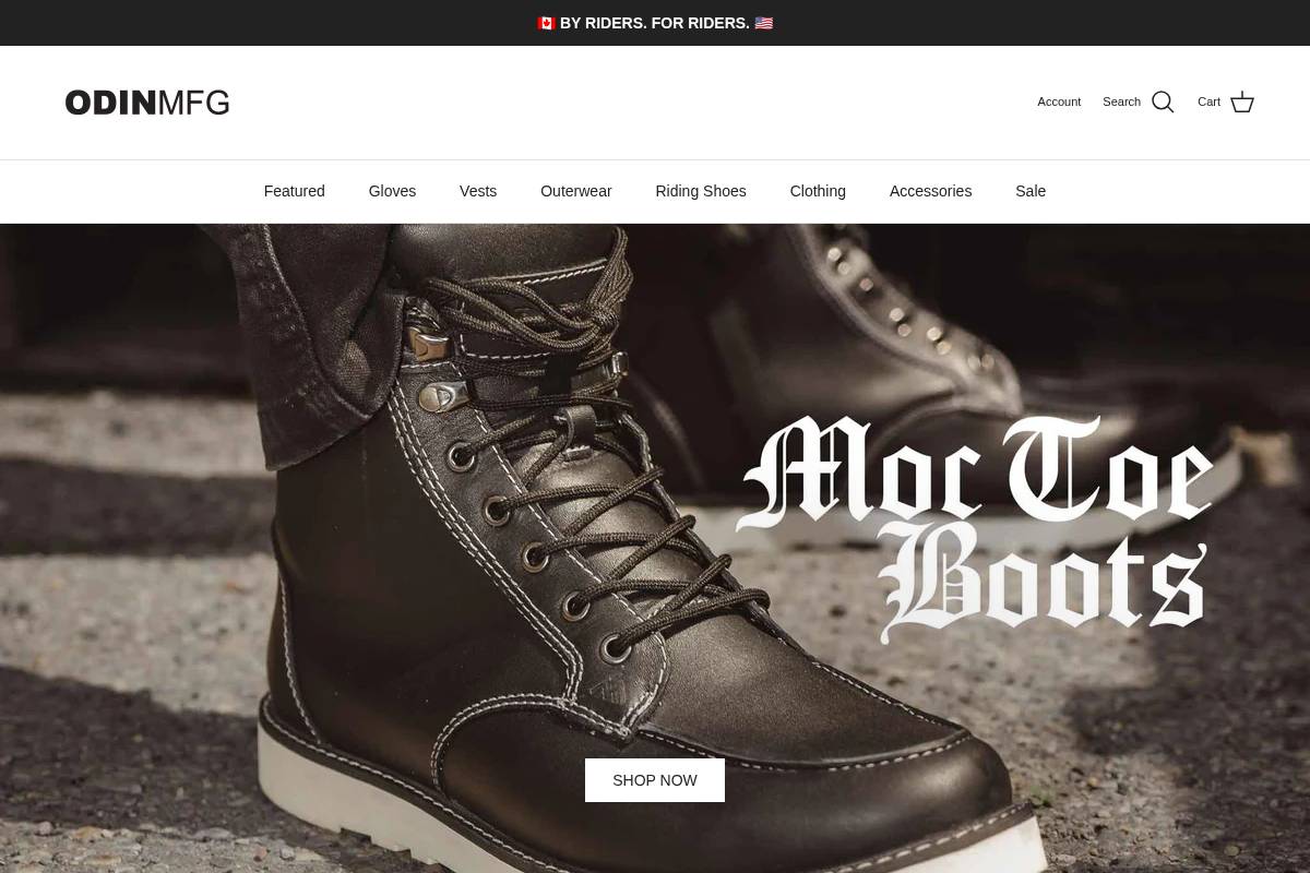 Odinmfg homepage screenshot