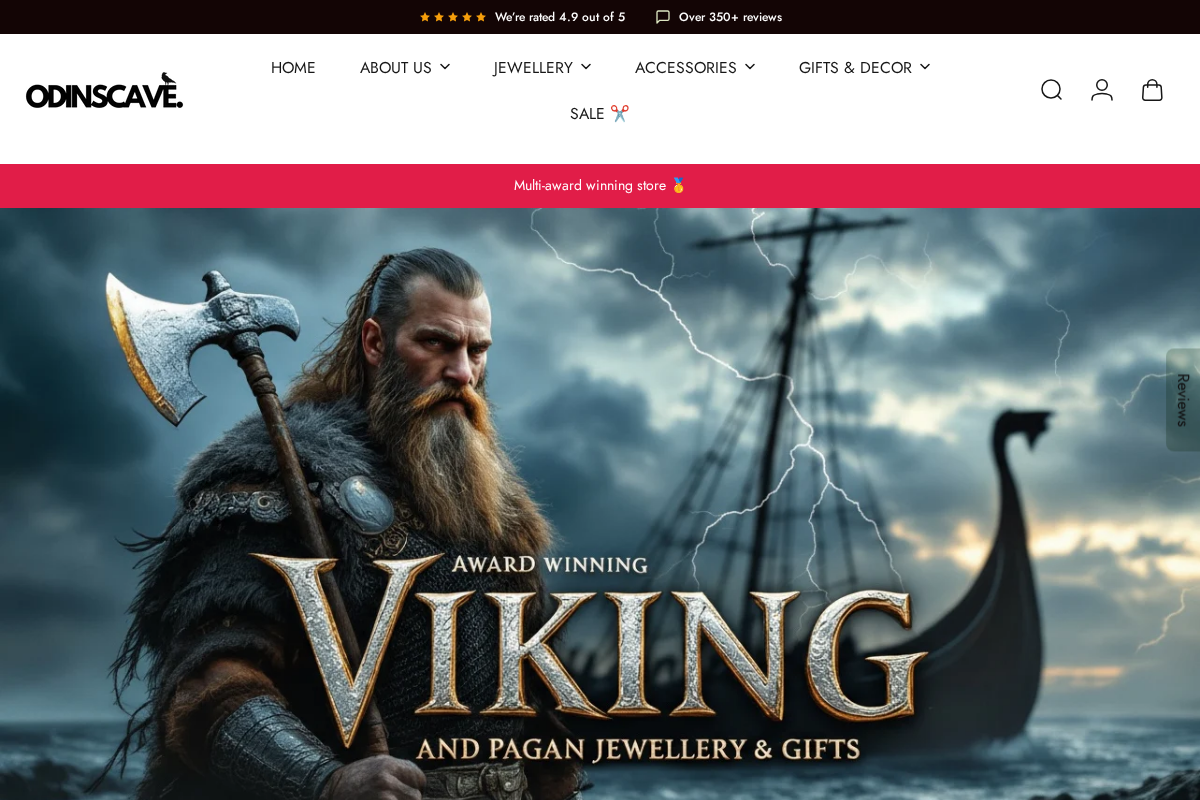 Odinscave homepage screenshot