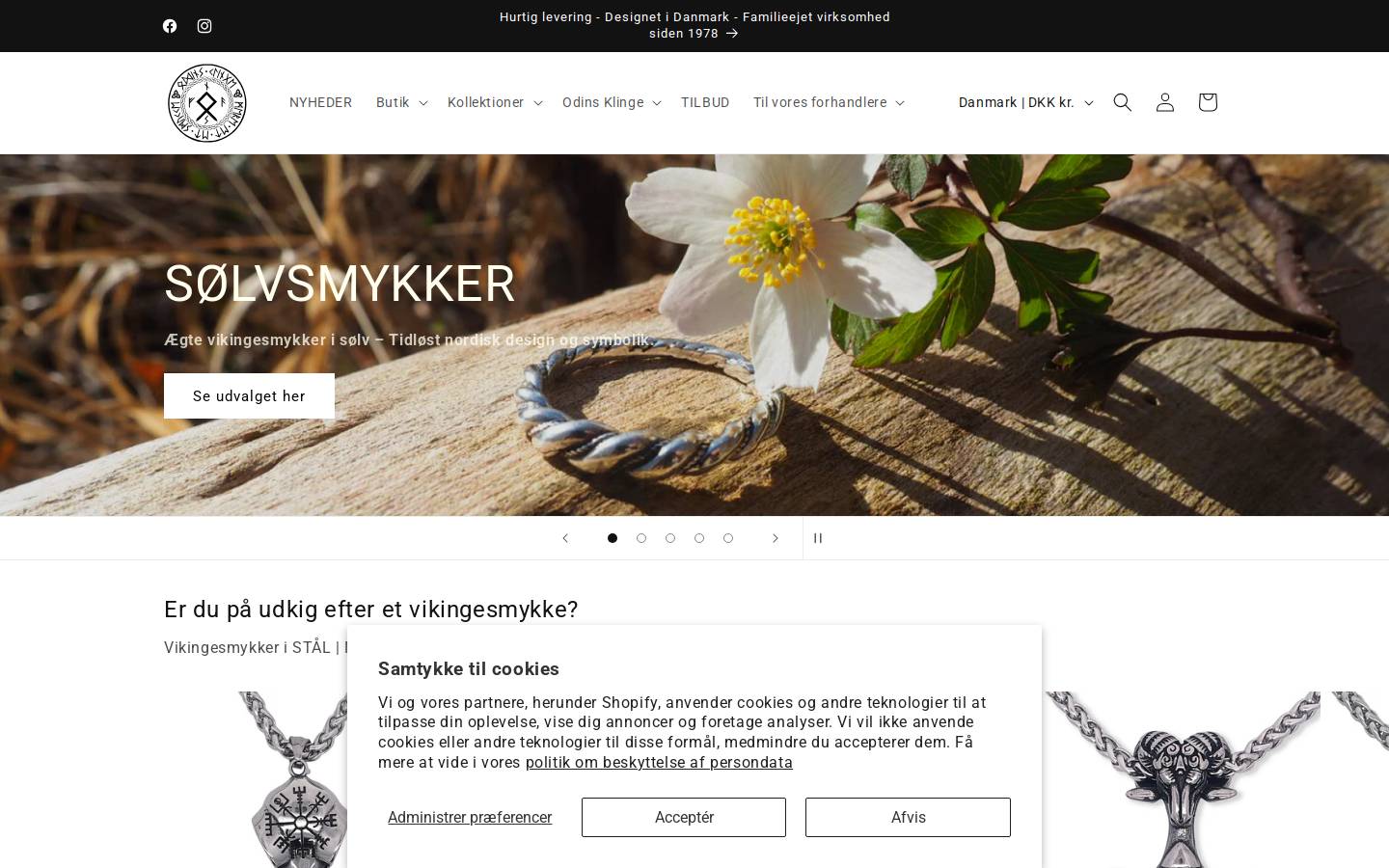 Odins Klinge homepage screenshot