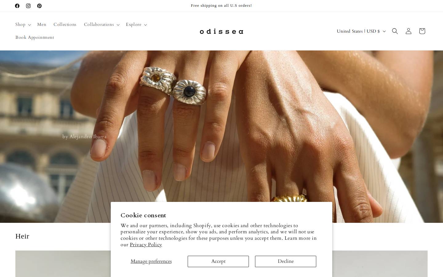 Odisseany homepage screenshot