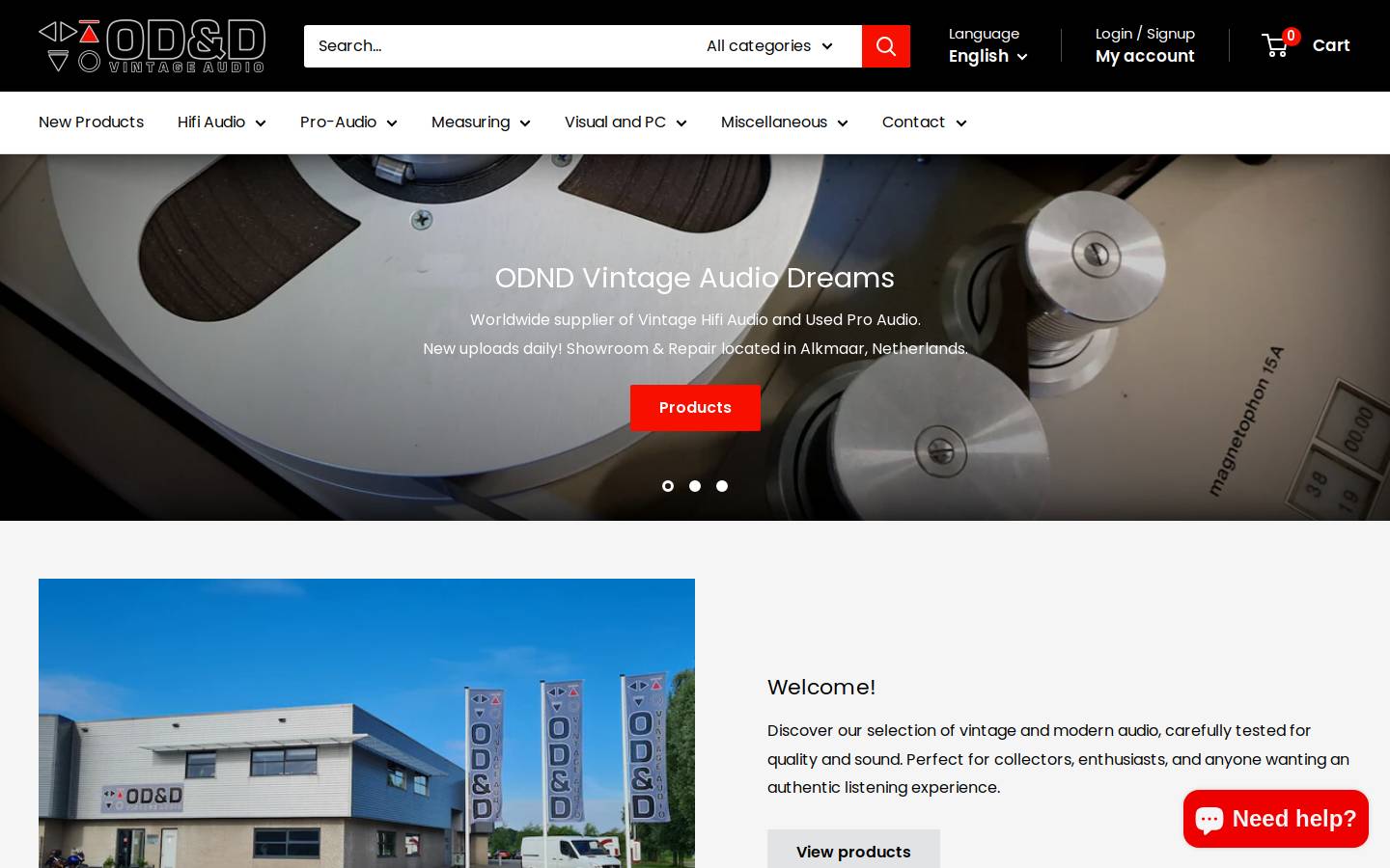 OD&D B.V. homepage screenshot