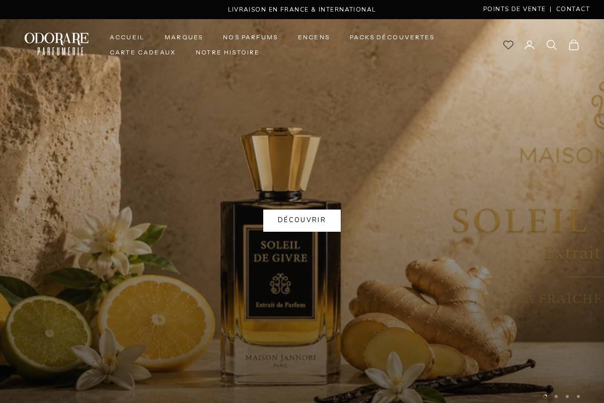 odorare.fr homepage screenshot