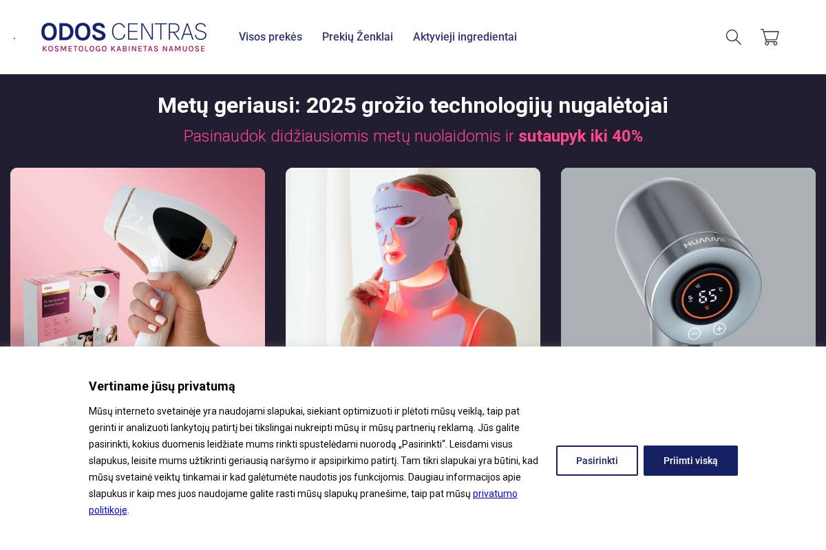 odoscentras.lt homepage screenshot