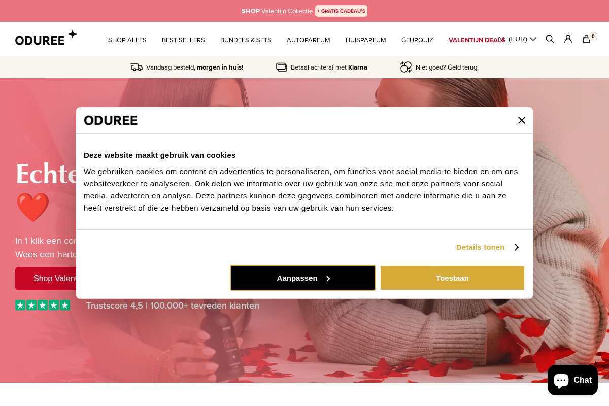 Oduree homepage screenshot