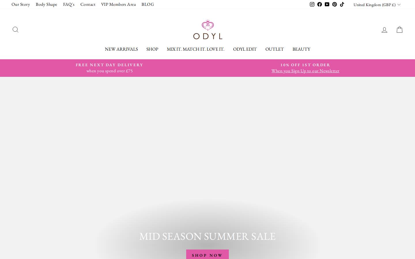 Odyl Design homepage screenshot