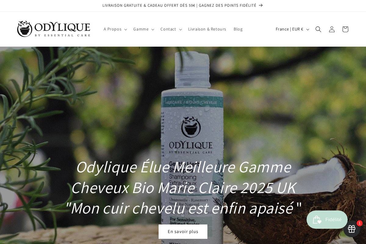 odylique.fr homepage screenshot