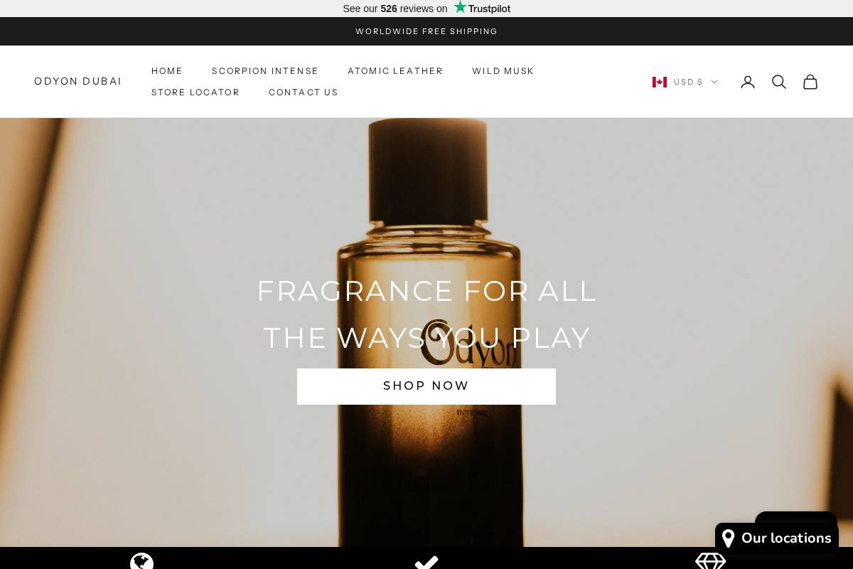 odyondubai.com homepage screenshot