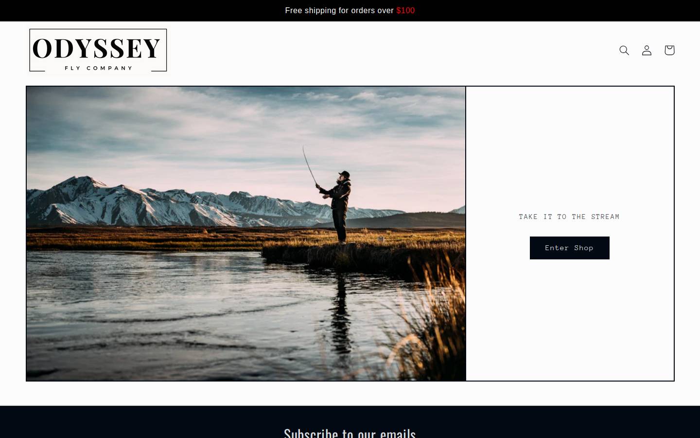 odysseyflyfishing.com homepage screenshot