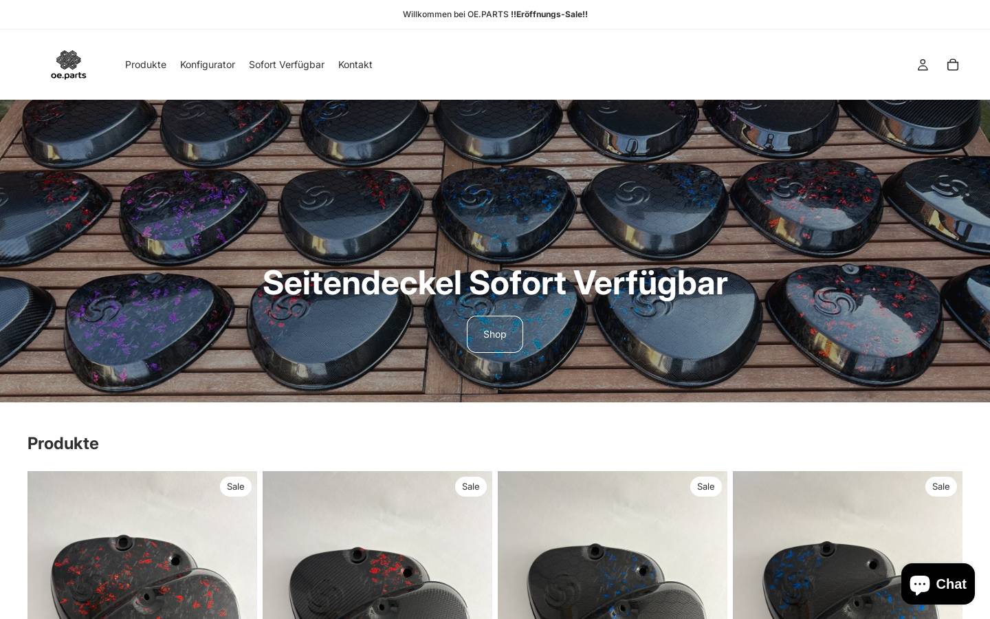 oe-parts.com homepage screenshot