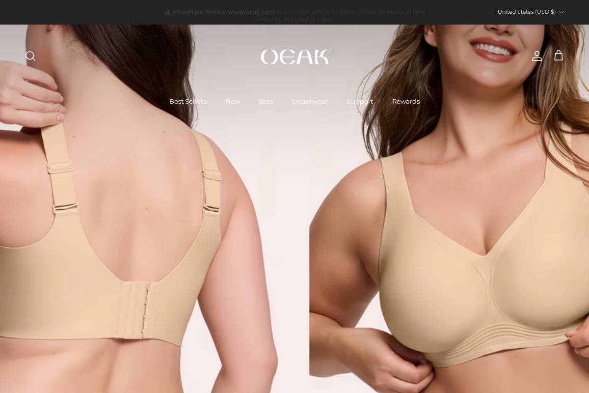 oeak.com homepage screenshot