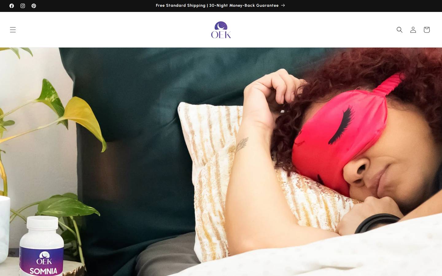 oeksomnia.com homepage screenshot