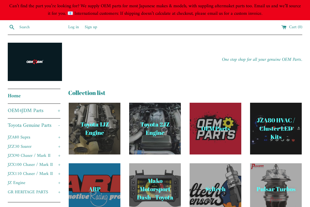 OEM 4 JDM PTY LTD homepage screenshot