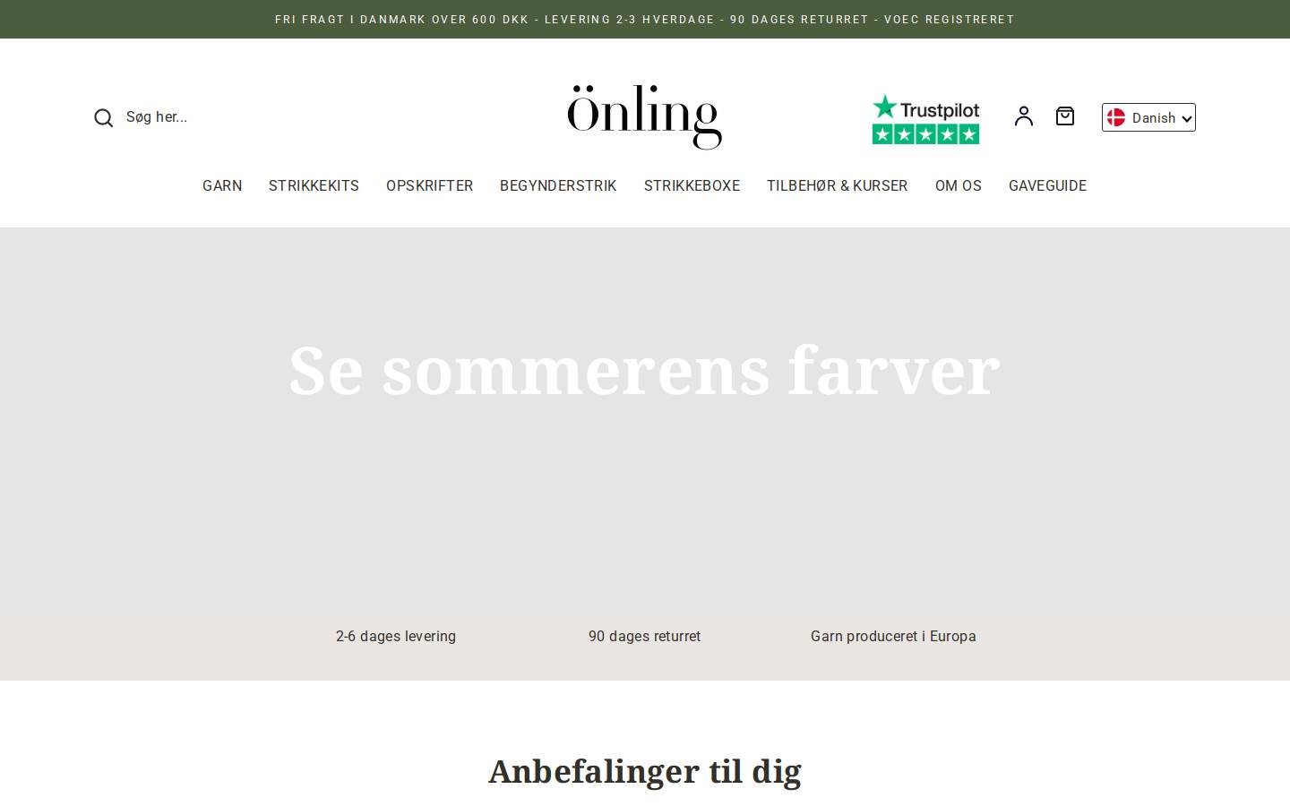 Oenling homepage screenshot