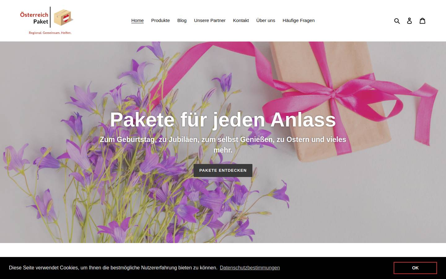 oesterreich-paket.at homepage screenshot