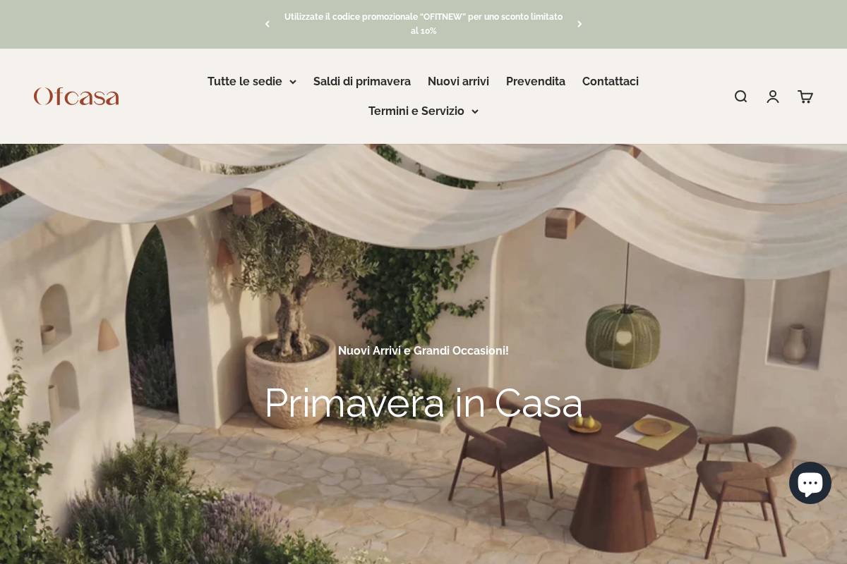 Ofcasa homepage screenshot