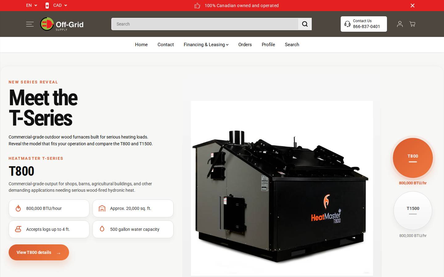 off-gridsupply.com homepage screenshot