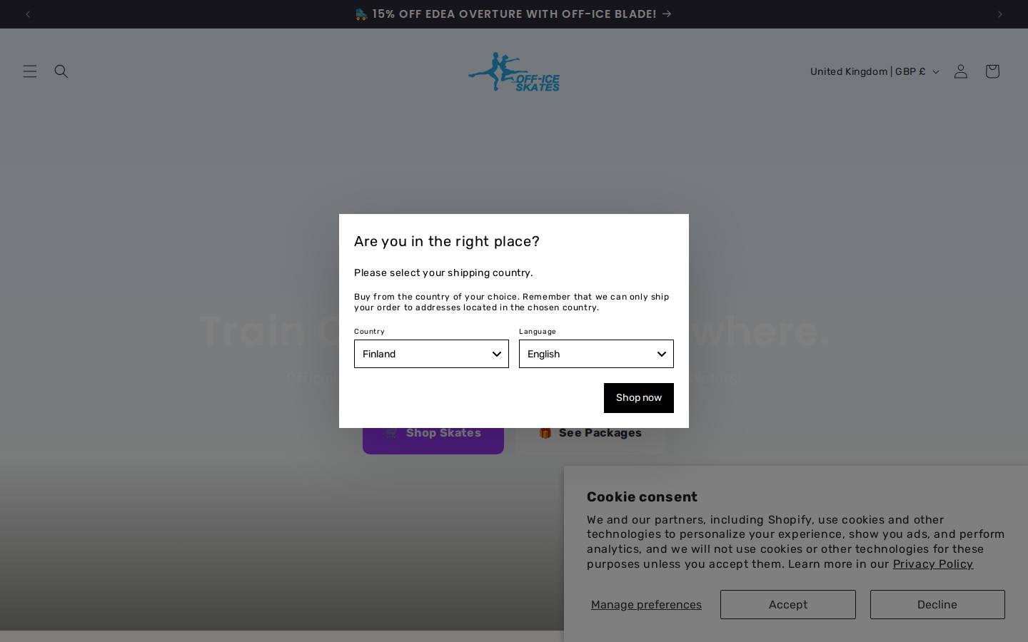 off-iceskates.com homepage screenshot