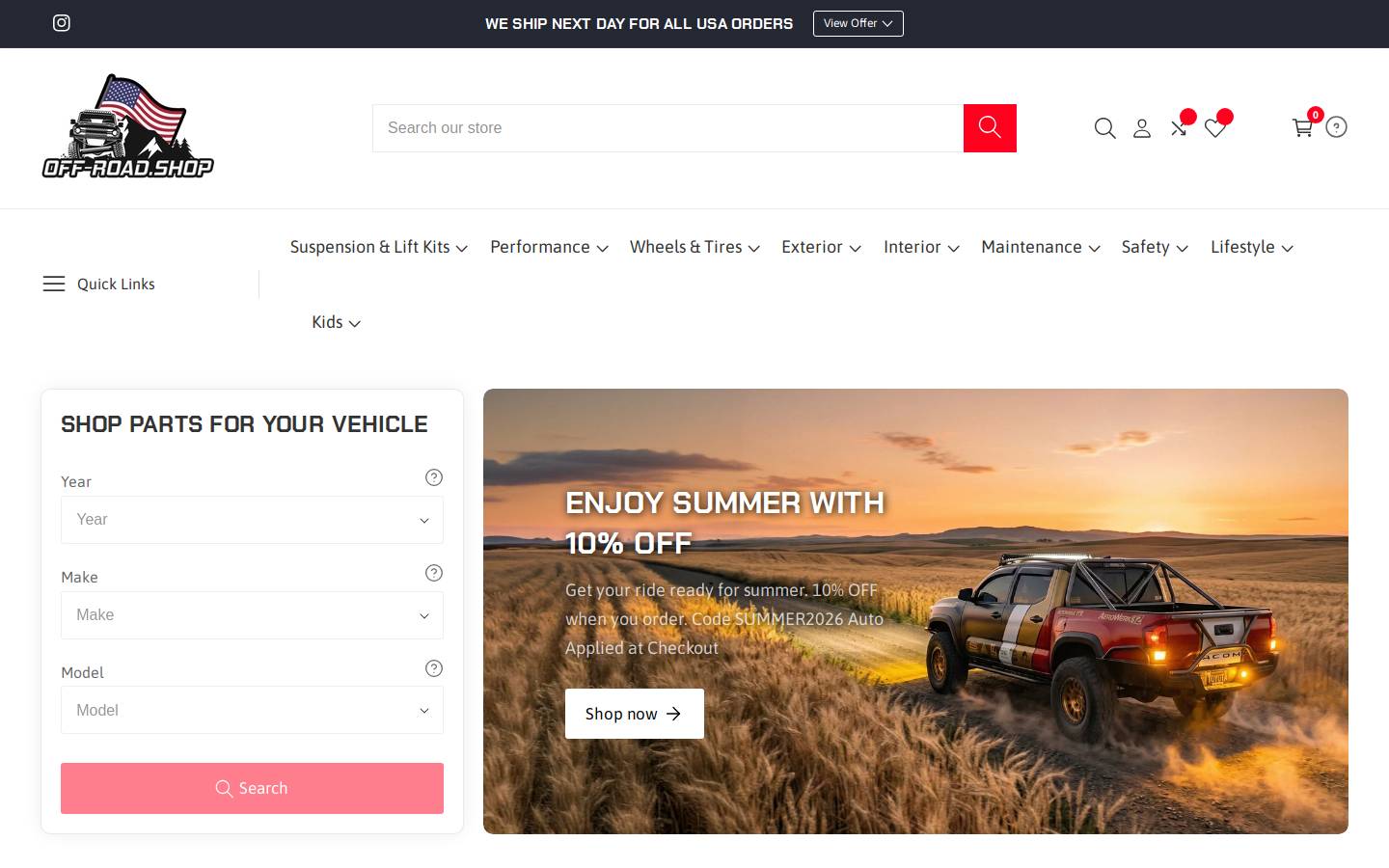 off-road.shop homepage screenshot