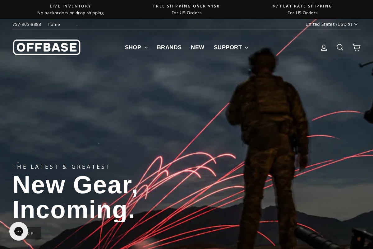 Offbase Supply Co. homepage screenshot