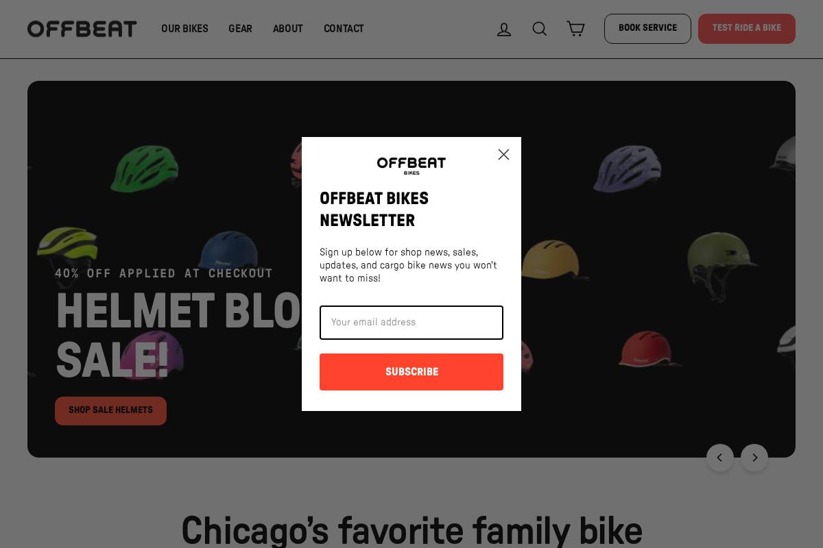 offbeatbikes.com homepage screenshot