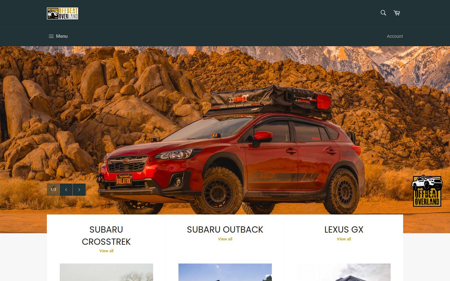 offbeatoverland.com homepage screenshot