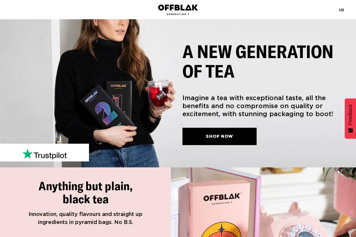 OFFBLAK homepage screenshot